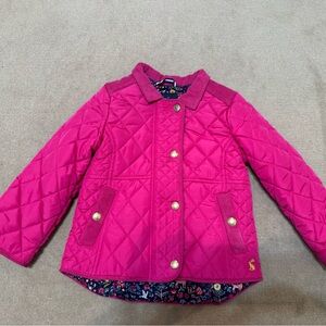 Joules Fuchsia Quilted Kids Puffer Jacket